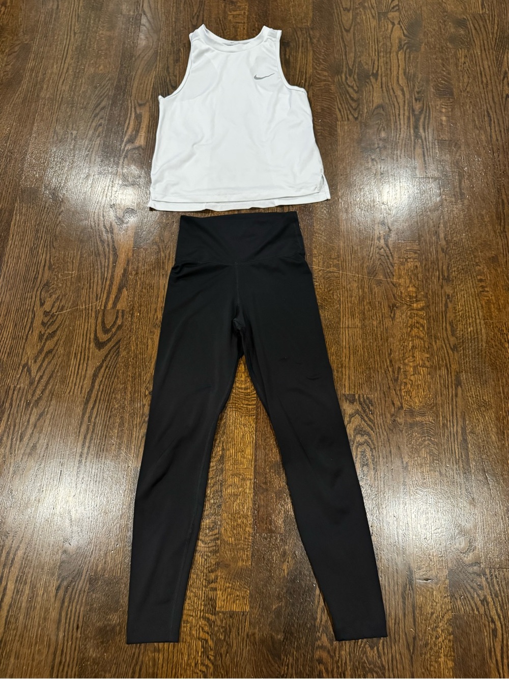 Nike Women’s White Athletic Tank & Black Leggings Set